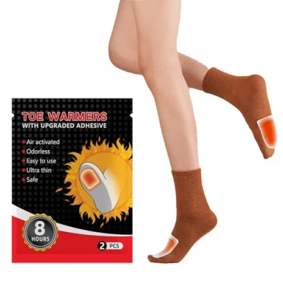 Imagen de Plantillas Calefactables, 10 Pares Calentadores de Pies, Pies Desechable, Termicas 8 Horas Calientes, Calor