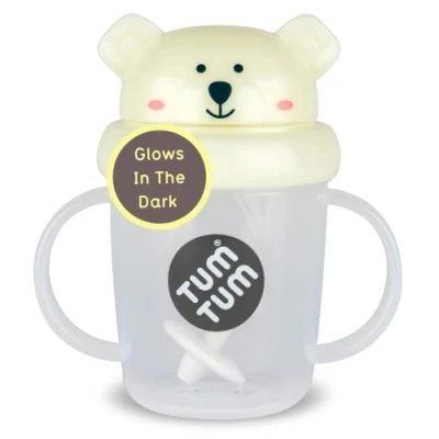 Imagen de TUM Tippy Up Taza con boquilla de flujo libre (sin válvula) para niños (El Oso Polar Pete 200ml)