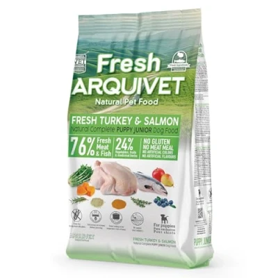 Imagen de Arquivet Fresh Puppy Junior Pavo &amp; Salmón 2,5Kg Pienso Semihúmedo