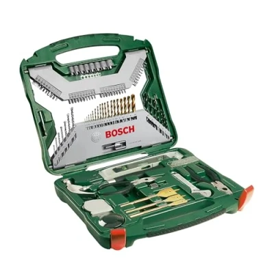 Imagen de Bosch Maletín X Line con 103 unidades para taladrar y atornillar (para madera, piedra metal, accesorios taladro atornillador), Color Verde