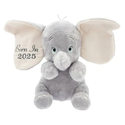 Imagen de Disney Store Official, Dumbo, Peluche, 30,5 cm, Elefante de Peluche con Fecha y Texto &#039;&#039;Born in 2025&#039;&#039; (Nacido en 2025) para recién Nacidos, Todas Las Edades