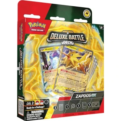 Imagen de Pokémon TCG: Zapdos ex Deluxe Battle Deck (mazo de 60 Cartas Listo para Jugar y Accesorios)