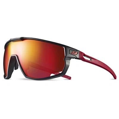 Imagen de Julbo Rush Gafas DE Sol, Negro/Rojo, Talla única Unisex Adulto