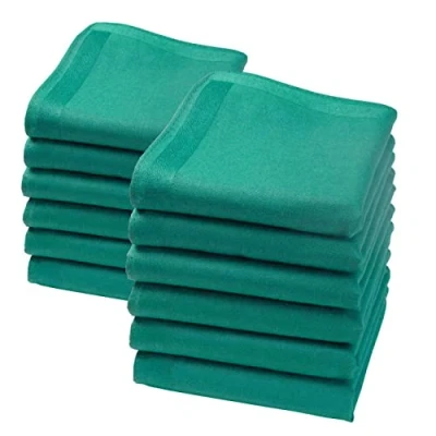 Imagen de 12 Pequeños pañuelos de color sólido Modelo Lilliput 23 centimetros (Verde oscuro)