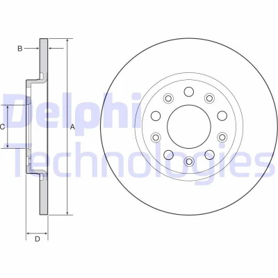 Imagen de DELPHI Disco de freno JEEP: Cherokee V 12mm 5 macizo revestido sin procesar BG4960C 4779885AB,4779885AC,04779885AB,04779885AC,2AMV9885AC,68242659AB