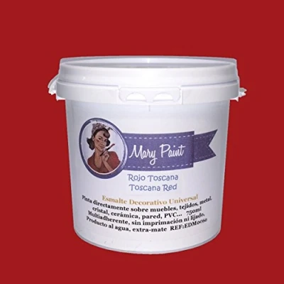 Imagen de Mary Paint Pintura para muebles efecto Chalk Paint, Rojo Toscana 750ml