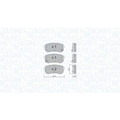 Imagen de MAGNETI MARELLI 363916061004 Juego de pastillas freno KIA: Picanto II, I, HYUNDAI: i10 II Berlina
