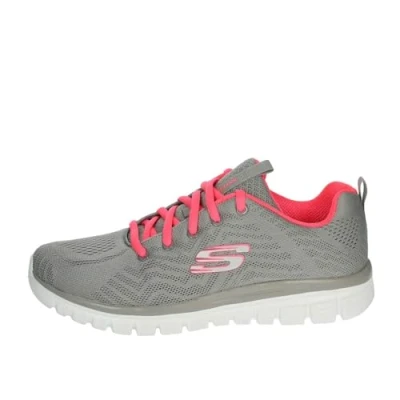 Imagen de Skechers Graceful Get Connected, Zapatillas Mujer, Gray Mesh Coral Trim, 39 EU