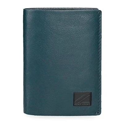 Imagen de Pepe Jeans Chief Cartera vertical con monedero Azul 8,5x11,5x1 cms Piel