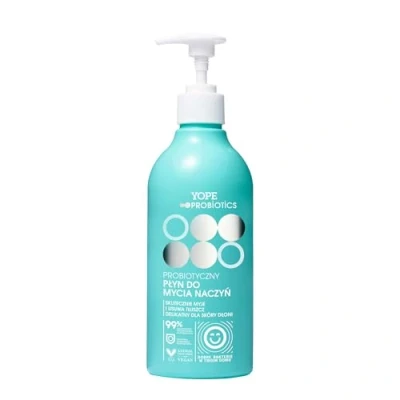 Imagen de YOPE Líquido lavavajillas probiótico Elimina grasa y suciedad No deja rayas Higieniza desagües tuberías. Para quemaduras 99% Ingredientes naturales 500ml