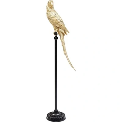 Imagen de Kare Design Figura Decorativa Loro, Oro, Objeto Decorativo, Motivo Animal, Grande, 116x23x25 cm (h/w/d)