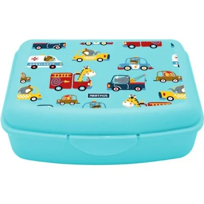 Imagen de NERTHUS FIH 1357 Fiambrera Infatil Coches Caja de Almuerzo, Ligera y Fácil Limpiar