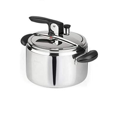 Imagen de Barazzoni Spa Pentola a Pressione, ø22cm, capacità 5Lt, Made in Italy Olla presión Amelia+, 22 cm de diámetro, Capacidad 5 l, Fabricada en Italia, Acero E Negro