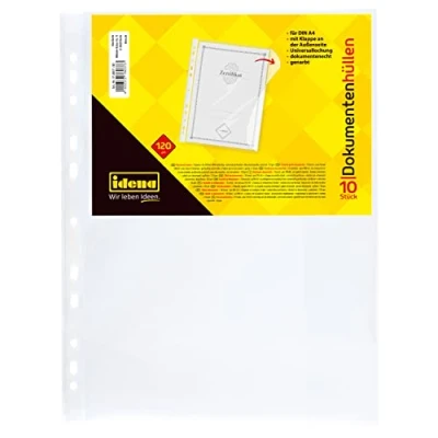 Imagen de Idena, Fundas para folletos, DIN4, 10010, 10 unidades, granuladas