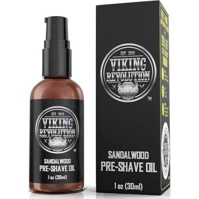 Imagen de Viking Revolution Aceite Pre con Sándalo de Afeitado para Navaja y Cuchilla El más Suave sin Irritaciones 30ml