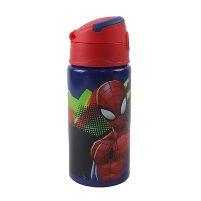 Imagen de OM SUPPLIES Spiderman Characters Botella deportiva de aluminio reutilizable 500 ml, para vacaciones, regreso a clases, niños y almuerzos (Spiderman 1)
