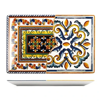 Imagen de H&amp;h piatto rettangolare positano in stoneware cm 34x22