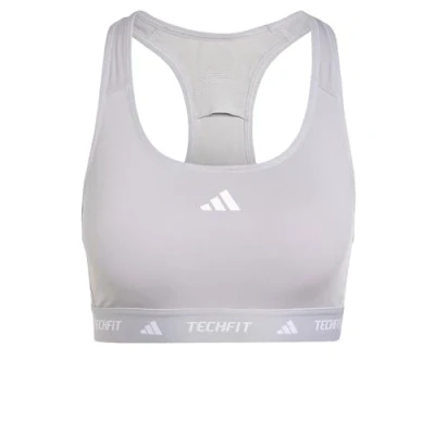 Imagen de adidas Performance Powerreact Techfit Sujetadores deportivos con sujeción media, Mujer, Talla: XXSxC D, Glory grey