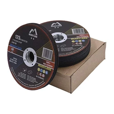 Imagen de Merryland Disco de Corte 125 Metal para Amoladora Angular, X 1,0 22,23 mm 25 Piezas, Acero INOX Hierro, Craft Line C13081042