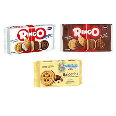 Imagen de Mulino Bianco Baiocchi chocolate gachas galletas pastel con 336gr paquete múltiple snack