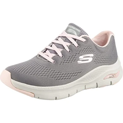 Imagen de Skechers Arch Fit Big Appeal, Zapatillas Mujer, Gray Knit Mesh Pink Trim, 38 EU