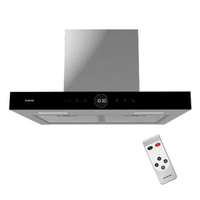 Imagen de INFINITON Campana Extractora CMPT A60I, 800 m3/h de extracción, Ancho 60 cm, Diseño en T invertida, Touch Panel,4 Niveles potencia succión, Función Lampara, A, Inox