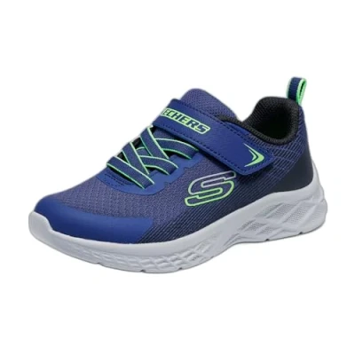 Imagen de Skechers Microspec II Zapatillas para niños, Talla: 31, Navy/black/lime Zapatos