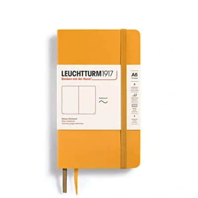 Imagen de LEUCHTTURM1917 365645 Libreta Pocket (A6) 90 x 150 mm, Tapa Blanda, 123 páginas numeradas, Rising Sun, Lisa
