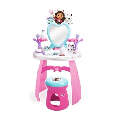 Imagen de Smoby La Casa de Muñecas Gabby Tocador. Incluye Espejo, Asiento y Accesorios. A patir 3 años (7600320255)
