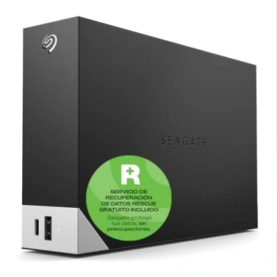Imagen de Seagate Technology One Touch Hub, 10 TB, Unidad de disco duro externo, USB C, 3.0, para ordenadores sobremesa, portátiles y Mac (STLC10000400)