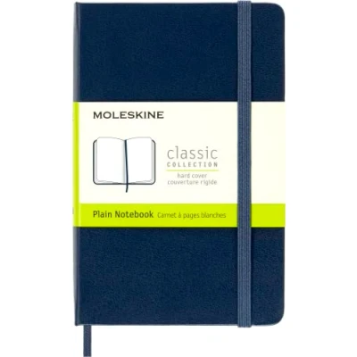Imagen de Moleskine Cuaderno Clásico con Hojas Lisas, Tapa Dura y Cierre Elástico, Color Azul Zafiro, Tamaño Pequeño 9 x 14 cm, 192
