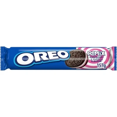 Imagen de Oreo Remix Galletas de Cacao Rellenas Crema Sabor Frambuesa y Vainilla 157g