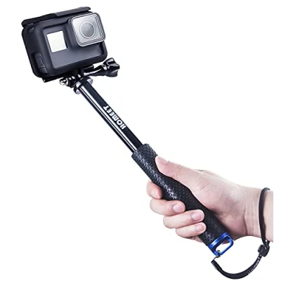 Imagen de Homeet Palo Selfie para Cámara Deportiva, 49CM Monopié Extensible Camara Deportiva Telescópico de Acción y etc【Azul】