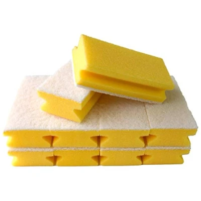 Imagen de sonty 10 pieza Esponja Jumbo XL Soft, limpieza Esponja, Premium, con mango kratzfrei, papel sin lijas, 15 x 7 4 cm de colores/Blanco
