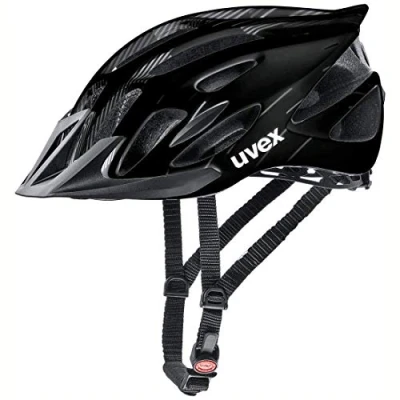 Imagen de uvex flash, casco todoterreno ligero unisex, ajuste de talla individualizado, forro interior lavable, black, 57 61 cm