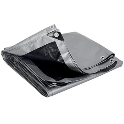 Imagen de WOLTU Lona Impermeable de Protección, Duradera con Ojales para Muebles, Jardín, Piscina, Coche 180 g/m2 Gris Negro 3x5m GZ1210szg04
