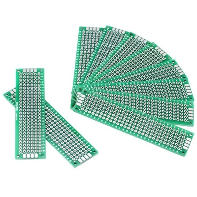 Imagen de Placa de prototipos 10 piezas, rejilla lateral doble 2 cm x 8 circuito PCB DIY soldadura proyecto electrónico accesorios