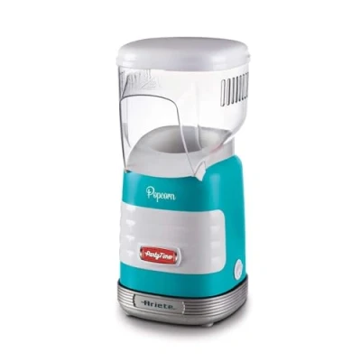 Imagen de ARIETE Popcorn Máquina de Palomitas, 1100 W, 0.06 kg, Algodón, Azul Blanco