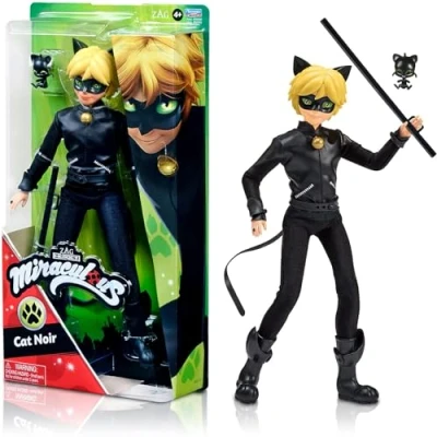 Imagen de BANDAI Muñeco Cat Noir Miraculous Ladybug y articulado 26 cm