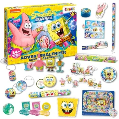 Imagen de CRAZE Calendario de Adviento Infantil Bob Esponja para Niños y Niñas con Juguetes Accesorios