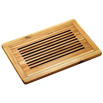 Imagen de KESPER 28105 Tabla de cortar con rejilla extraíble madera acacia, 47,5 x 32 2 cm