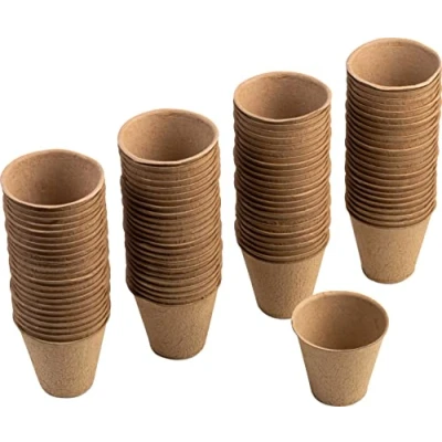 Imagen de Meister Macetas de Cultivo 8 cm diámetro Práctico Set con 96 Unidades Pulpa Papel Biodegradable/Maceta/Maceta para Semillas/Cultivo Plantas / WU9968320, 9968320