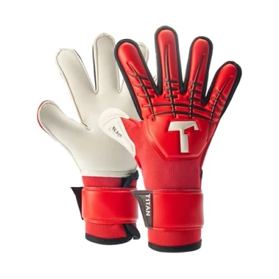 Imagen de T1TAN Red Beast Junior 3.0 Guantes de Portero para niños con protección Los Dedos fútbol Profesionales del Futuro Tallas 6