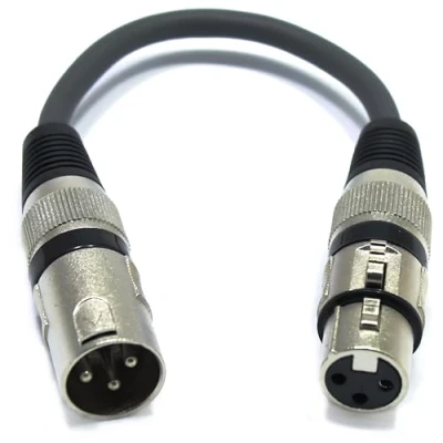 Imagen de VITALCO cable de micrófono XLR macho a hembra 15 cm Adpter 3 pines