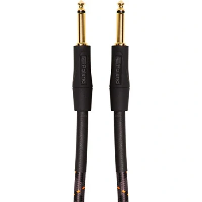 Imagen de Cable de patch/pedal la serie Gold Roland — Conectores 1/4 pulgada rectos, 3 m longitud RIC G10