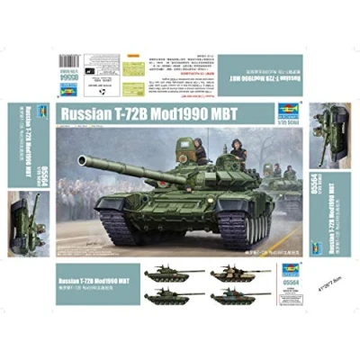 Imagen de Trumpeter 5564 Russian T 72B Mod1990 MBT escala 1:35 , color/modelo surtido