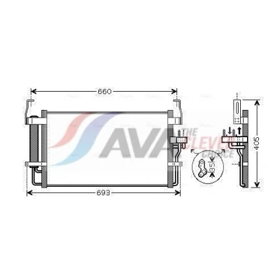 Imagen de PRASCO HY5092D Condensador con secador 13,0 8,5 Aluminio 560