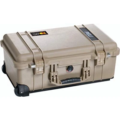Imagen de Peli 1510 Maleta Trolley Resistente a los Impactos para Material fotográfico y Audiovisual, IP67 estanca e Impermeable al Polvo, 27L de Capacidad, Fabricada en Alemania, sin Espuma, Beige