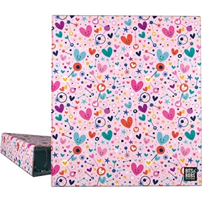 Imagen de Grafoplás Carpeta de Anillas A4 4 Mixtas 40mm Colección Bits&amp;Bobs Pop Up Design Hearts Certificado FSC