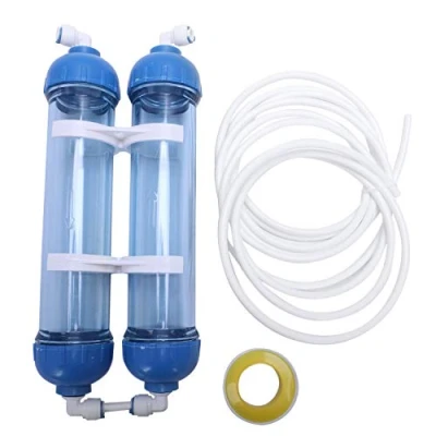 Imagen de Pvczool filtro de agua 2 piezas T33 cartuchos carcasa Diy recipiente botella 4 accesorios para ósmosis inversa